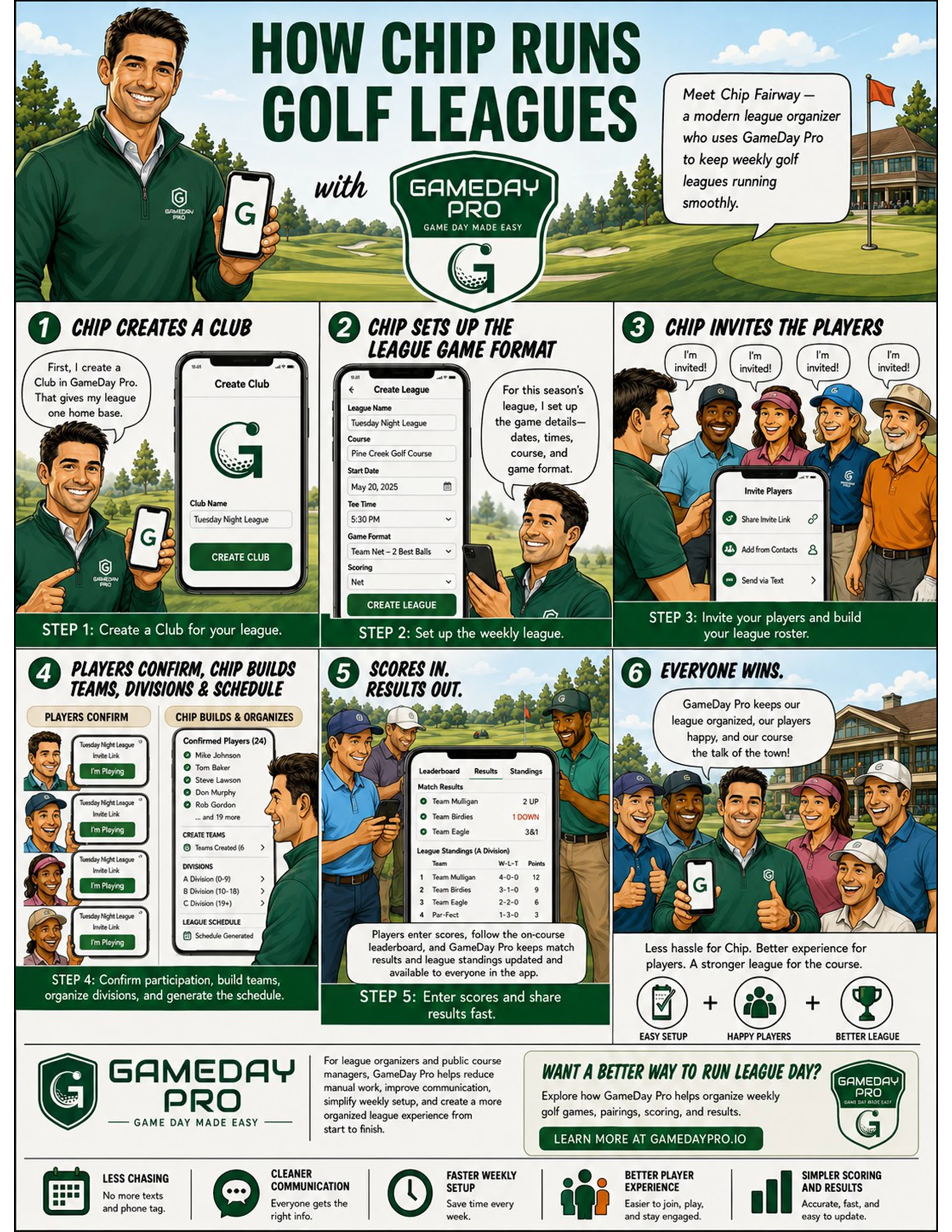 How Chip runs golf leagues with GameDay Pro